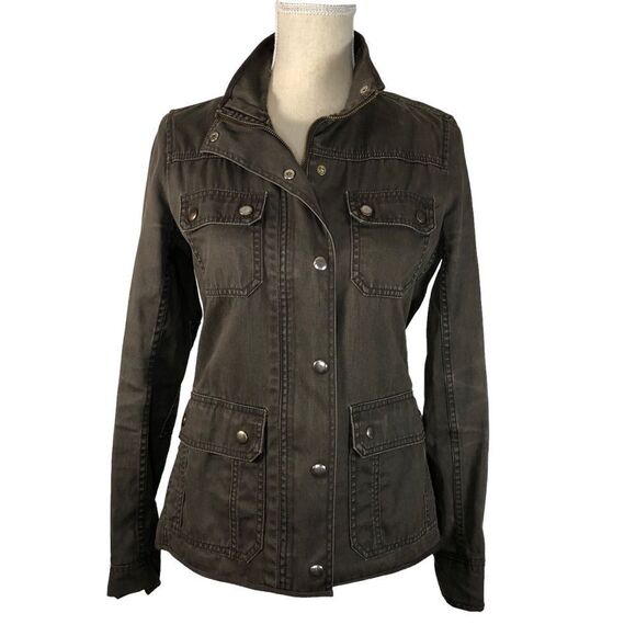 J Crew Relaxed Boyfriend Field Jacket Olive Green Size XS - Picture 4 of 15